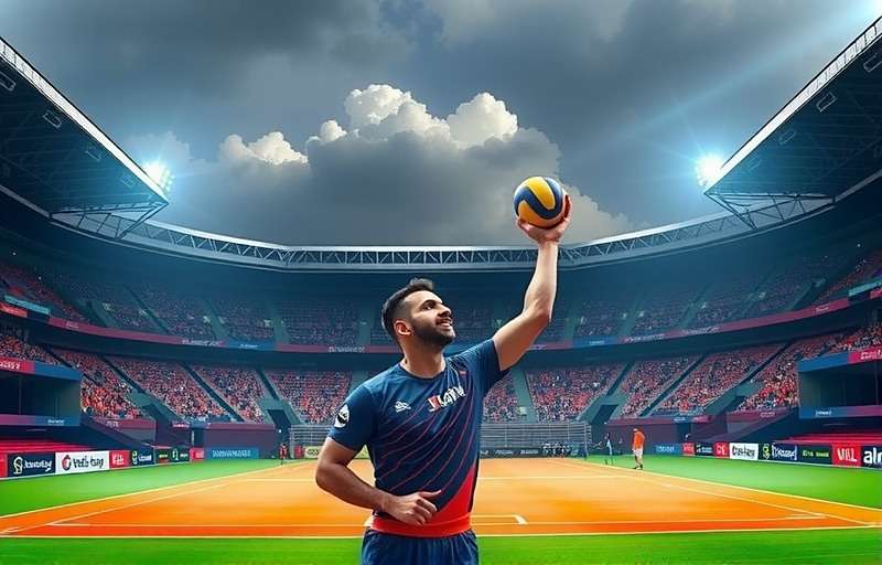 Volley Legends India stadium showing realistic Indian venue