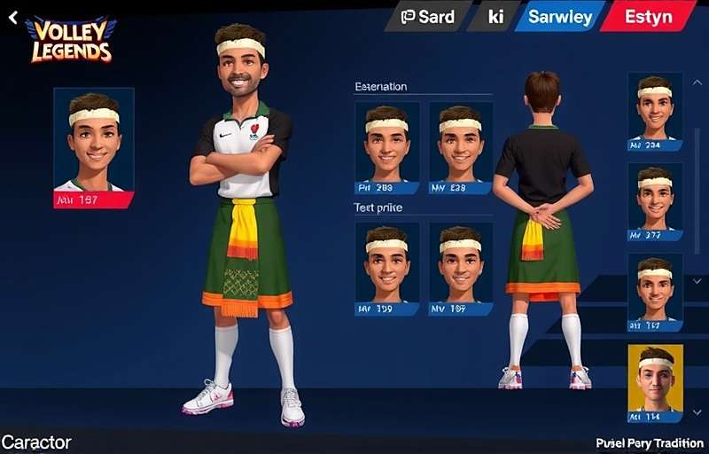 Volley Legends India character customization with traditional Indian attire
