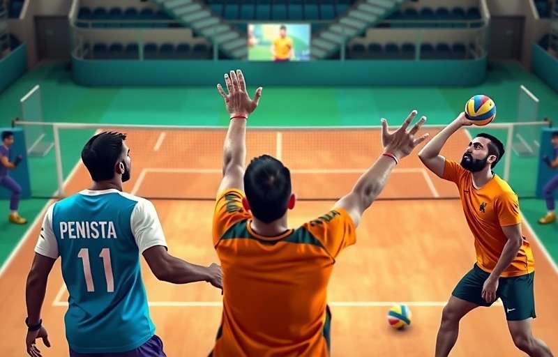 Volley Legends India gameplay showing Indian players in action