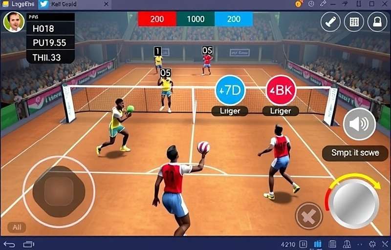 Volley Legends India gameplay controls showing swipe gestures
